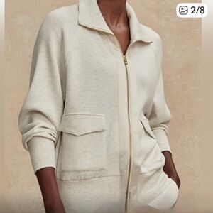 Varley Heather Gray Jacket with Gold Zipper